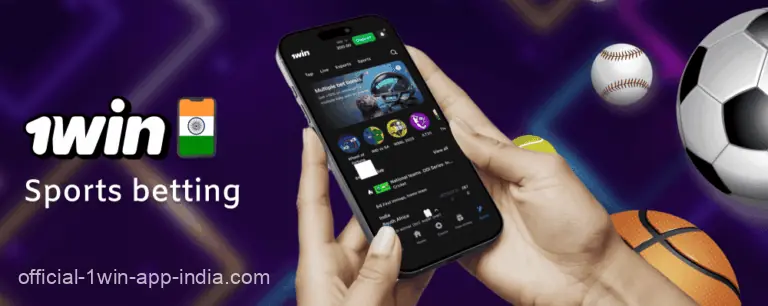 Sports betting in the 1win India mobile app